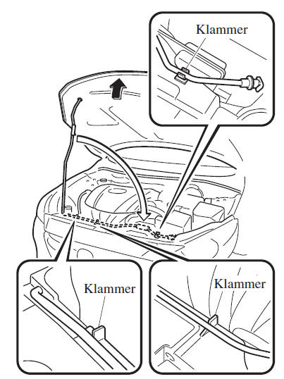 Schließen der Motorhaube