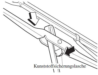 Ersetzen der Scheibenwischerblätter oder Gummis