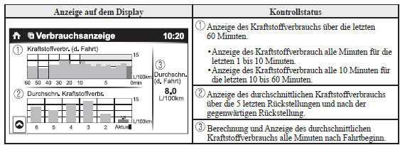 Kraftstoffverbrauchsanzeige