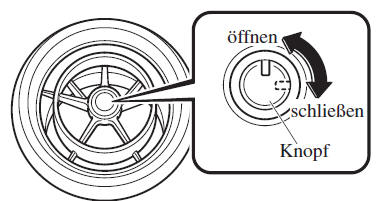 Luftdüse offen/geschlossen