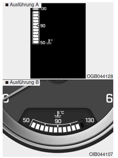 Motorkühlmitteltemperaturanzeige