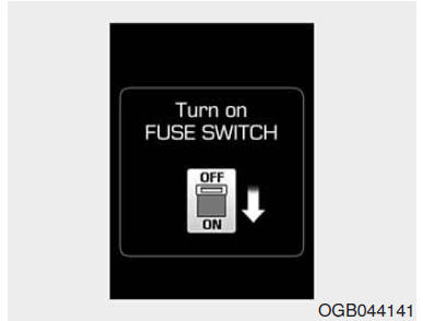 Schalten Sie den "FUSE SWITCH" ein