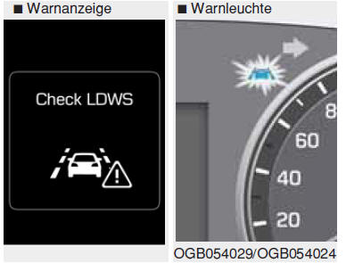 Überprüfen des Spurhaltewarnsystems